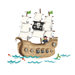 Pirate Ship Peel and Stick Giant Wall Decals