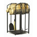 Mission Wrought Iron Log Holder with Tools