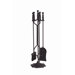 4 Piece Ball Handle Iron Fireplace Tool Set