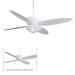 52" Zen 4 Blade Ceiling Fan with Remote