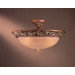 Salon Grand 3 Light Semi Flush Mount
