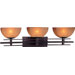 Lineage  Vanity Light in Iron Oxide