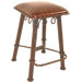Classico Western Iron Barstool in Antique Brown