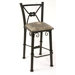 Western Iron Counter Stool with Back in Ash