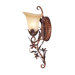 Meadow One Light Outdoor Wall Bracket in Cathedral Gold