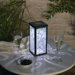 Frosted Scroll Square Solar Lantern