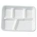 School Tray Foam Serving Trays in White