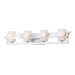 Tilt Four Light Bath Vanity in Brushed Aluminum