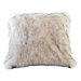 Arctic Fox Faux Fur Pillow Cover with Blonde Faux Suede Back