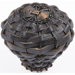 2" Espresso Leather Knob
