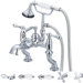 Vintage Classic Double Handle Deck Mount Tub Faucet with Hand Shower