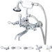 Vintage Classic Double Handle Spread Wall Mount Tub Faucet