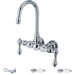 Vintage Classic Double Handle Wall Mount Tub Faucet with Gooseneck Spout