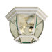  Outdoor Flush Mount with Clear Bent Glass in White