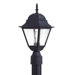 Bay Hill  Outdoor Post Mount Lantern in Black