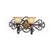 Zaragoza Two Light Wall Sconce in Golden Bronze