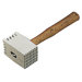 Meat Tenderizer with Wood Handle in Aluminium