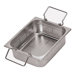 12.5 x 10.5 Inch Stainless-Steel Perforated Hotel Pan with Folding Handles