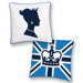 Princess Reversible Pillow in White and Blue