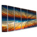 Abstract by Ash Carl 3 Dimensional Metal Wall Art in Multi - 23.5" x 60"