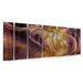 Abstract by Ash Carl Metal Wall Art in Orange and Purple - 23.5" x 60"