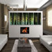 Abstract by Ash Carl Metal Wall Art in Green and Black - 23.5" x 60"