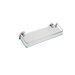 Medea Wall Mounted Clear Glass Shelf in Chrome