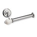 Nemi Wall Mounted Toilet Roll Holder with End Cap in Chrome/White