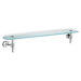 Pegaso Wall Mounted Frosted Glass Shelf with Holder in Chrome
