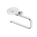 Pegaso Wall Mounted Towel Ring with Glass Soap Dish in Chrome