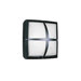 Geoform Two Light Square Cage Outdoor Incandescent Wall Sconce in Black
