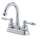 Sheridan Centerset Bathroom Sink Faucet with Double Lever Handles