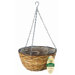 14" Lattice Rattan Hanging Basket