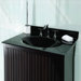 Black Glass Vanity Top with Sink