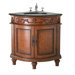 35" Single Corner Vanity in Dark Oak