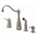 Marielle One Handle Widespread Kitchen Faucet with Matching Side Spray and Soap Dispenser