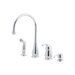 Treviso One Handle Widespread Kitchen Faucet with Soap or Lotion Dispenser and Side Spray