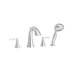 Saxton Double Handle Hand shower Roman Tub Faucet with Trim