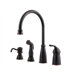Avalon One Handle Widespread Kitchen Faucet with Side Spray