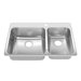 Prevoir 33" x 22" Double Combo Small Right Kitchen Sink