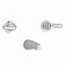Colony Soft Double Handle Wall Mount Bath Tub Faucet Metal Lever Handle