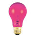 25W Transparent A19 Incandescent Bulb in Pink