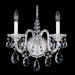 Sterling Wall Sconce in Silver with Handcut Crystals