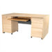Modular Real Oak Wood Veneer Panel Executive Desk Keyboard Tray