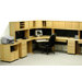 Office Modulars Corner Desk Office Suite with Machine Cart