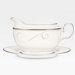 Platinum Wave 18 oz. Gravy Boat with Tray
