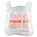 T-Shirt Thank You Bag in White, 900/Case