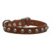 Silver Stud Dog Collar in Tan