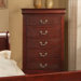 Louis Philippe II 5 Drawer Tall Boy Chest