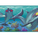 Whimsical Children's Vol. 1 Dolphins Border in Aqua